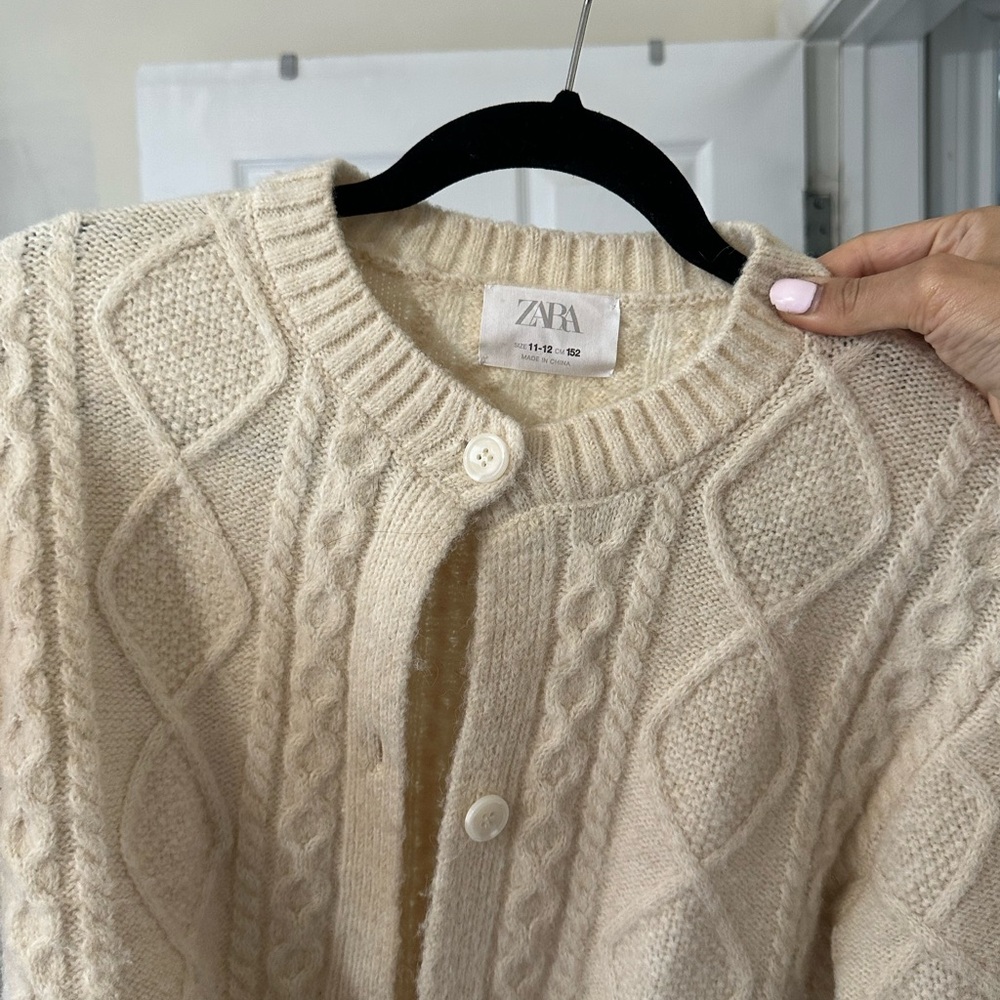 Zara cable knit cardigan